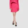 Jupe tailleur femme avec fentes côté en chaine et trame - KONTAKT