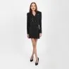 Jupe tailleur femme avec fentes côté en chaine et trame - KONTAKT
