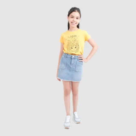Jupe workwear fille en jeans - KONTAKT