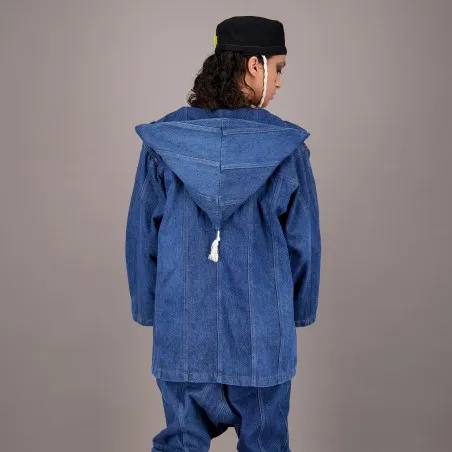 Kachabya unisexe en jeans UPCYCLING METHODS - TUNIS FASHION WEEK 2024 - KONTAKT