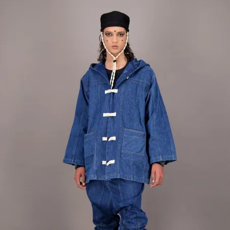 Kachabya unisexe en jeans UPCYCLING METHODS - TUNIS FASHION WEEK 2024 - KONTAKT
