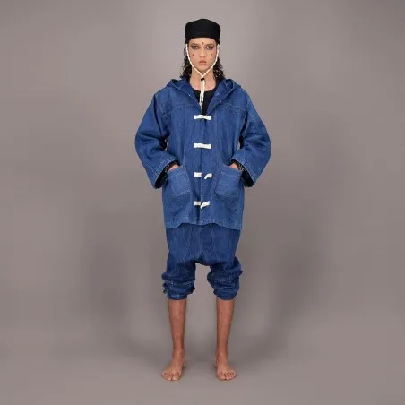 Kachabya unisexe en jeans UPCYCLING METHODS - TUNIS FASHION WEEK 2024 - KONTAKT