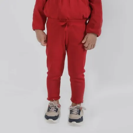 Legging côtelé bébé avec cordon décoratif - KONTAKT