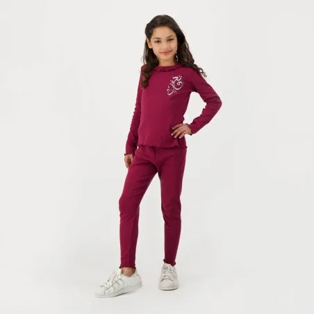 Legging fille côtelé bord franc - KONTAKT