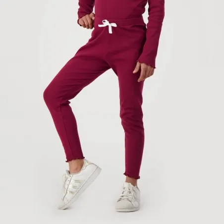 Legging fille côtelé bord franc - KONTAKT