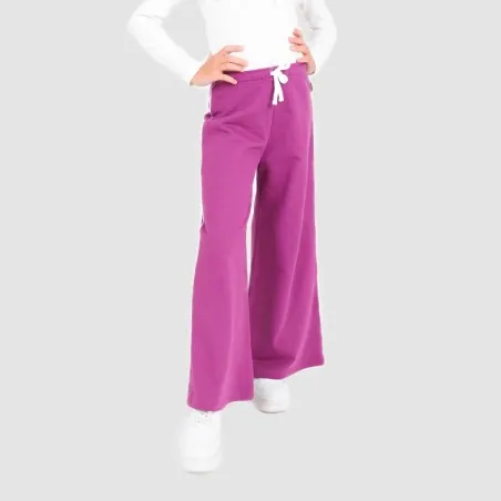 Jogger wide leg fille avec piping - KONTAKT