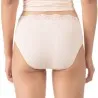 Lot de 2 slips taille mi-haute femme bords dentelle et coton stretch - KONTAKT
