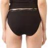 Lot de 2 slips taille mi-haute femme bords dentelle et coton stretch - KONTAKT