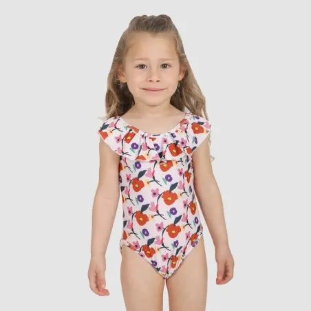 Maillot de bain bébé avec volant imprimé FLEUR - KONTAKT
