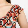 Maillot de bain femme avec volant imprimé retro - KONTAKT