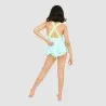 Maillot de bain fille avec volant et biais contrasté - KONTAKT