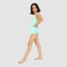 Maillot de bain fille avec volant et biais contrasté - KONTAKT