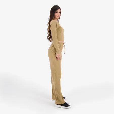 Pantalon côtelé femme wide leg - KONTAKT