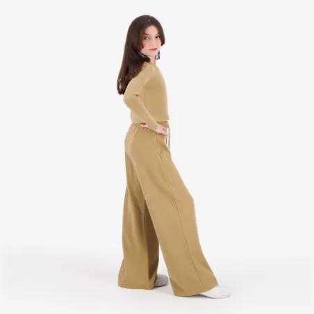 Pantalon côtelé fille wide leg - KONTAKT