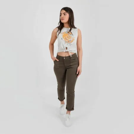 Pantalon slim femme avec poches plaquées - KONTAKT