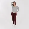 Pantalon slim femme taille haute - KONTAKT