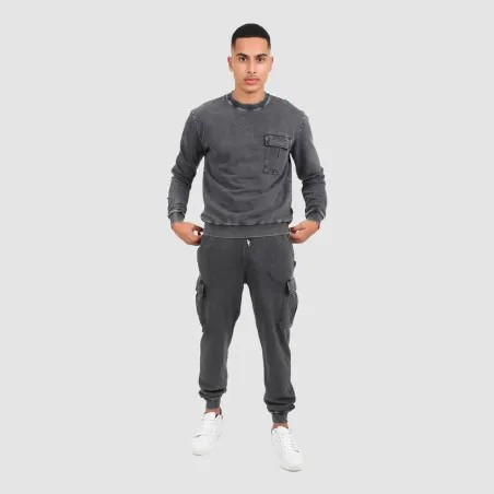 Jogger homme avec poches cargo délavé - KONTAKT
