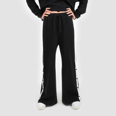 Jogger wide leg femme avec boutons pression - KONTAKT