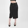 Jupe midi femme effet cuir- MIRA - KONTAKT