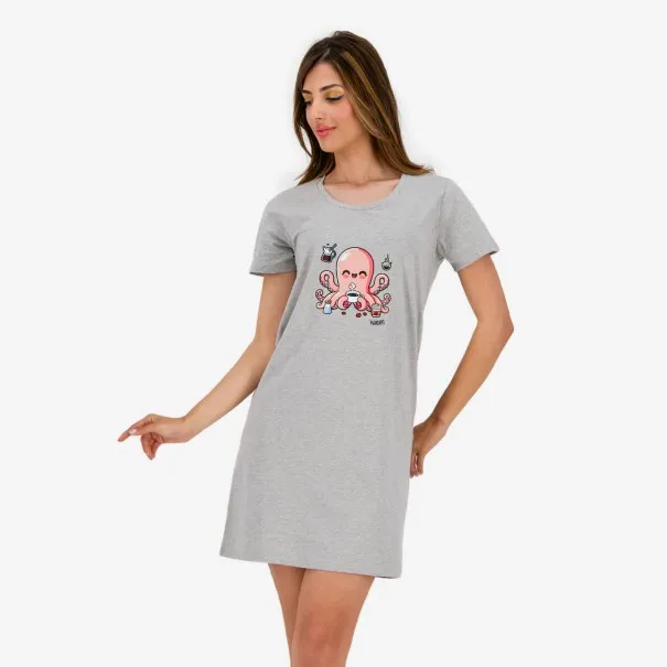 Robe de pyjama femme manches courtes OCTOPUS - KONTAKT