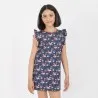 Robe de pyjama fille avec volant imprimé flamant - KONTAKT