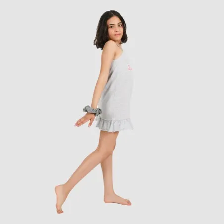 Robe de pyjama fille bretelle avec volant I AM PERFECT - KONTAKT