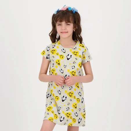 Robe de pyjama fille imprimé smiley - KONTAKT