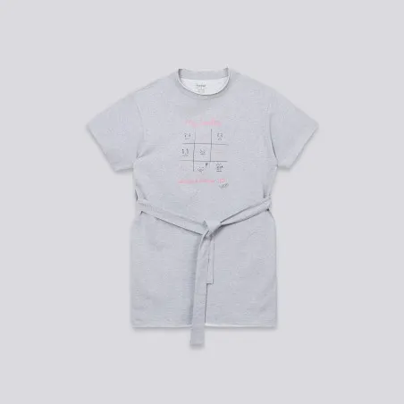 Robe femme manches courtes avec ceinture à la taille - KONTAKT
