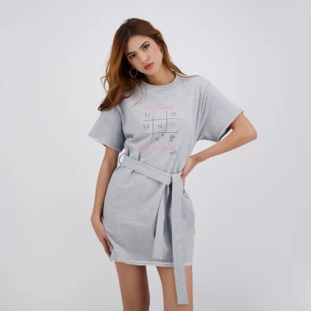 Robe femme manches courtes avec ceinture à la taille - KONTAKT