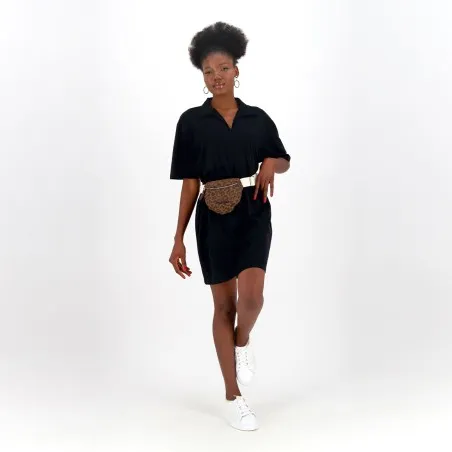 Robe femme manches courtes avec col chemisier - KONTAKT