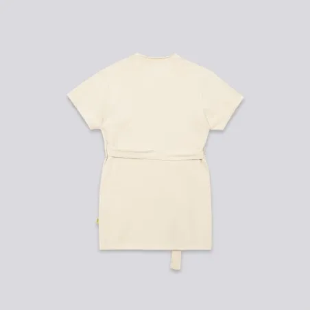 Robe femme manches courts avec ceinture à la taille et broderie - KONTAKT