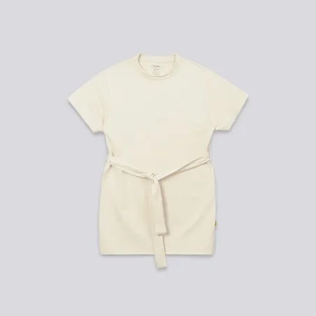 Robe femme manches courts avec ceinture à la taille et broderie - KONTAKT