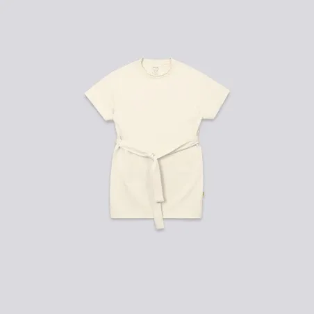 Robe fille avec ceinture à la taille et broderie - KONTAKT