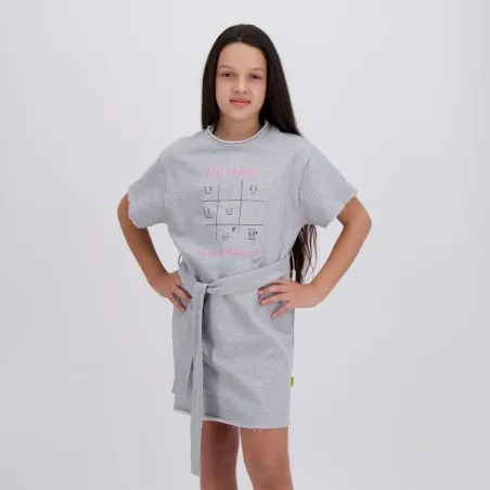 Robe fille avec ceinture à la taille MY FEELING - KONTAKT