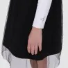 Robe fille manches longues avec volant en tulle - KONTAKT