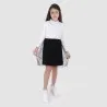 Robe fille manches longues avec volant en tulle - KONTAKT
