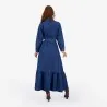 Robe longue femme avec volants et Broderie ROKIA - KONTAKT