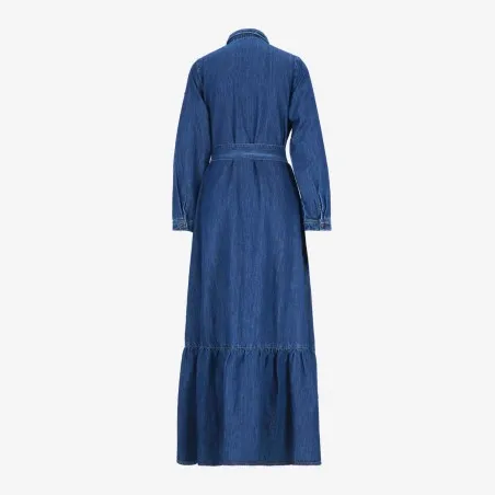 Robe longue femme avec volants et Broderie ROKIA - KONTAKT