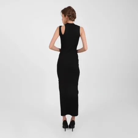 Robe maxi femme avec cut out en maille fine - KONTAKT