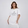 Robe maxi femme manches courtes avec fentes FTOUR EL SBE7 - KONTAKT