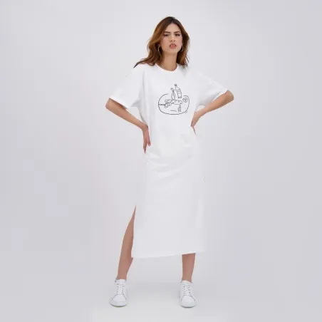 Robe maxi femme manches courtes avec fentes FTOUR EL SBE7 - KONTAKT