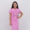 Robe maxi fille manches courtes avec fente MARIE ANTOINETTE - KONTAKT