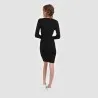 Robe moulante femme col carré en maille fine - KONTAKT