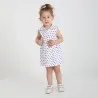 Robe polo bébé imprimé cœur avec col claudine - KONTAKT