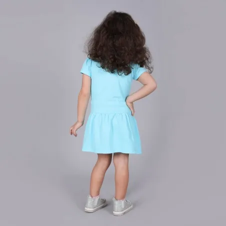Robe polo bébé manches courtes avec volant et broderie - KONTAKT
