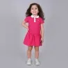 Robe polo bébé manches courtes avec volant et broderie - KONTAKT