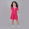Robe polo bébé manches courtes avec volant et broderie - KONTAKT