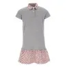 Robe polo fille manches courtes avec volant - KONTAKT