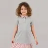 Robe polo fille manches courtes avec volant - KONTAKT