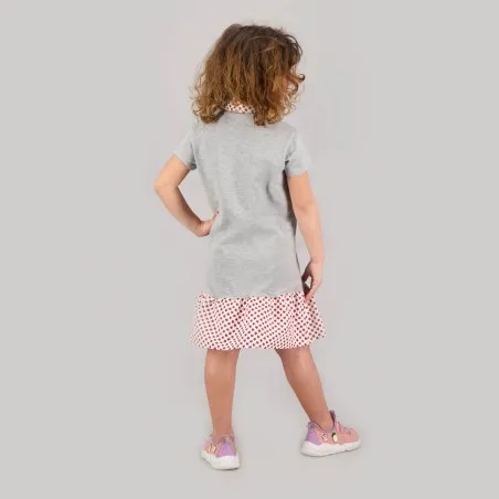Robe polo fille manches courtes avec volant - KONTAKT